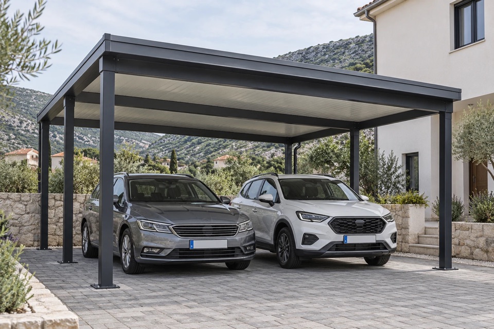 Terrace and canopy